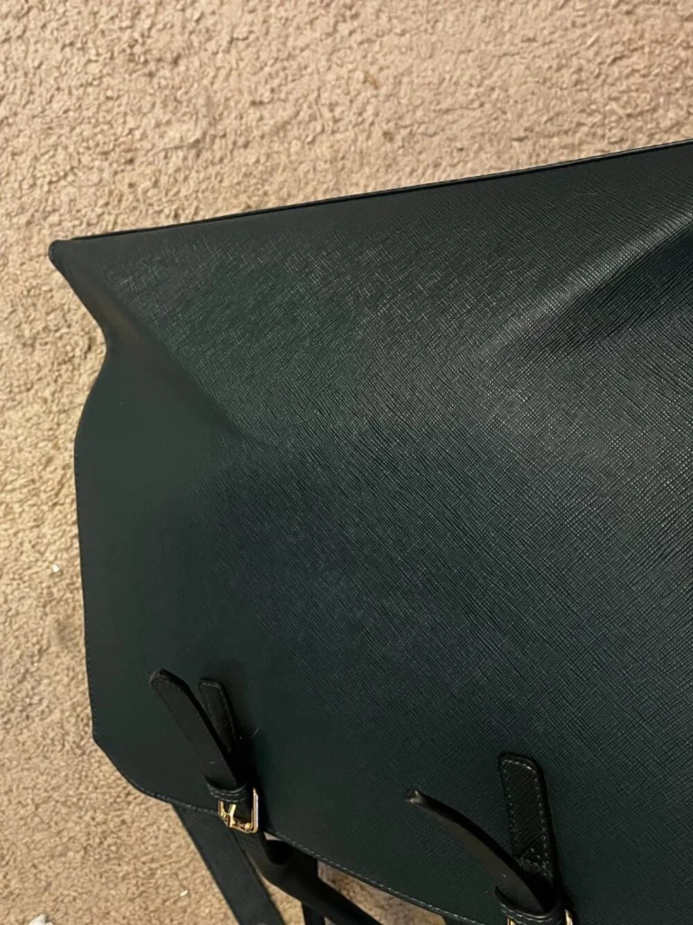 Structured Women's Satchel Tote in Dark Green